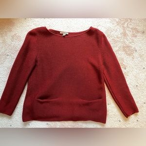 COS 100% wool dark red sweater